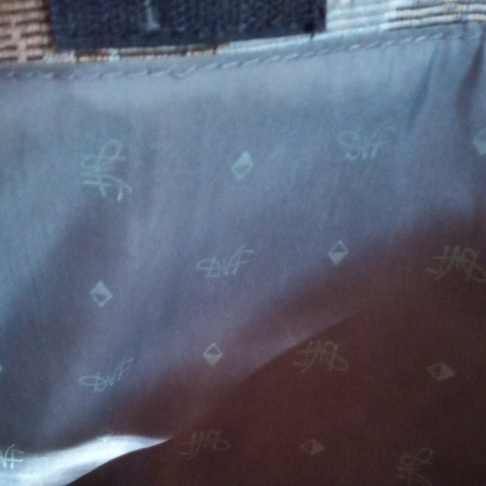 Diane Von Furstenberg Gray and Green Tote Bag with Floral Design - Picture 5 of 9